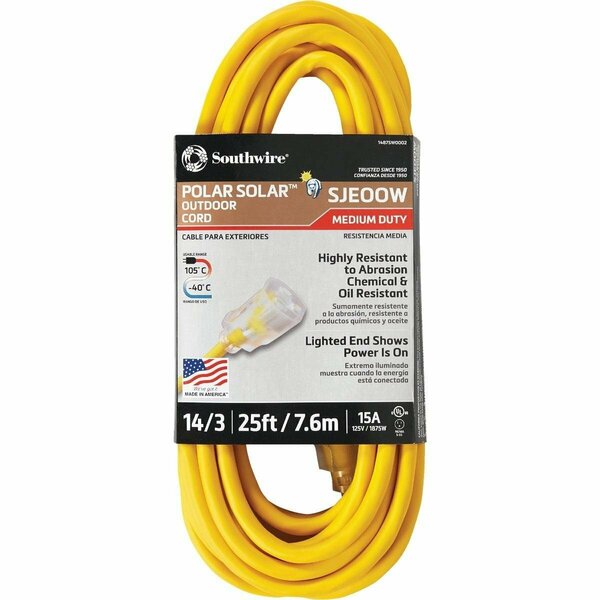 Coleman Cable 25 Ft. 14/3 Cold Weather Extension Cord 1487SW0002